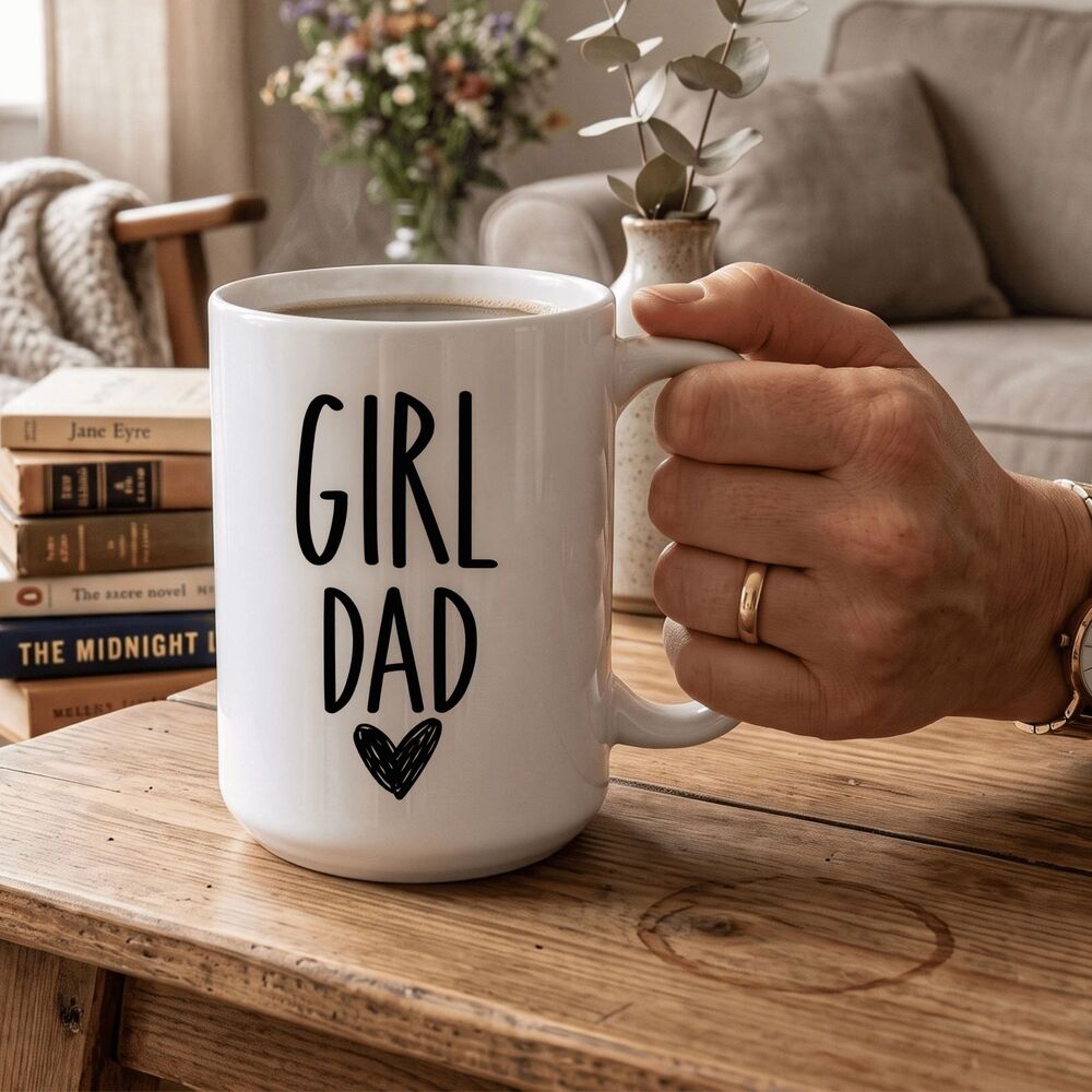 Girl Dad Coffee Mug,Proud Father of Daughters Gift,Funny Dad Mug,Father Day Gift